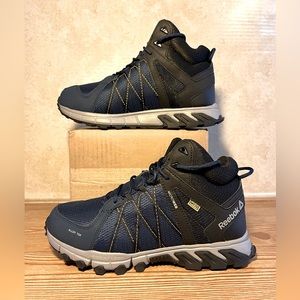 Men's Reebok Work, Trail Grip Mid Work Shoe RB3400 Navy / Black Mesh Microfiber